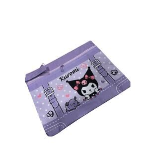 Kuromi Sanrio canvas very sturdy documents/sheets folder with zippers and strap